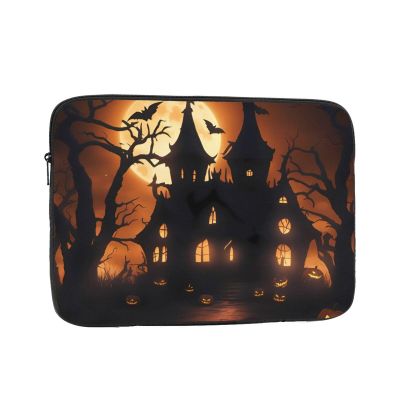 10 Inch Laptop Case Computer Sleeve Shockproof Water-Resistant Notebook Case Bag for Business Travel and Daily Use Scary Halloween Prints