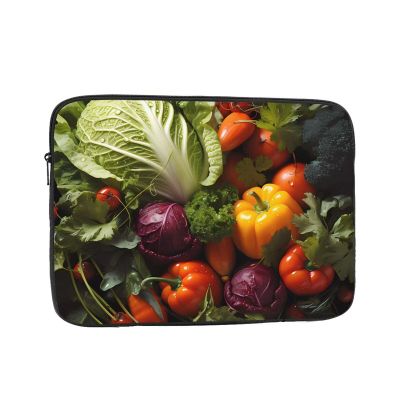 10 Inch Laptop Case Computer Sleeve Shockproof Water-Resistant Notebook Case Bag for Business Travel and Daily Use Lots of Fresh Vegetables Prints