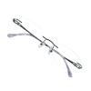 VisionGlobal Pure Titanium Frame for men/women Blue Light Blocking,Hand-set Diamond Fashion Glasses (Purple Clear, 4.00 Magnification) view 1