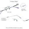 VisionGlobal Pure Titanium Frame for men/women Blue Light Blocking,Hand-set Diamond Fashion Glasses (Purple Clear, 4.00 Magnification) view 2