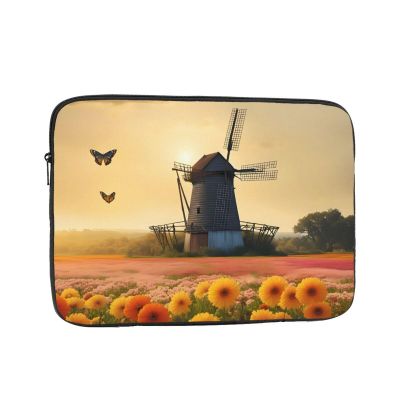 12 Inch Laptop Case Computer Sleeve Shockproof Water-Resistant Notebook Case Bag for Business Travel and Daily Use Nice Sea of Flowers Prints
