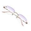 VisionGlobal Metal Readers for men/women Blue Light Blocking,Hand-set Diamond Fashion Square Glasses (Pink Purple, 4.00 Magnification) view 1