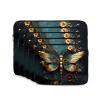 10 Inch Laptop Case Computer Sleeve Shockproof Water-Resistant Notebook Case Bag for Business Travel and Daily Use Gold Color Delicate Dragonfly Flower Prints view 2