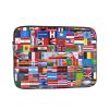 17 Inch Laptop Case Computer Sleeve Shockproof Water-Resistant Notebook Case Bag for Business Travel and Daily Use Various Flags Prints view 1