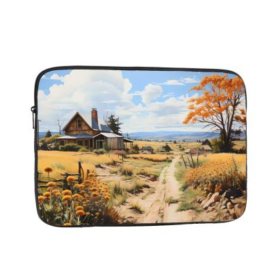 13 Inch Laptop Case Computer Sleeve Shockproof Water-Resistant Notebook Case Bag for Business Travel and Daily Use North American Farmscape Prints