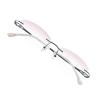 VisionGlobal Pure Titanium Frame for men/women Blue Light Blocking,Hand-set Diamond Fashion Glasses (Pink Pink, No Magnification) view 1