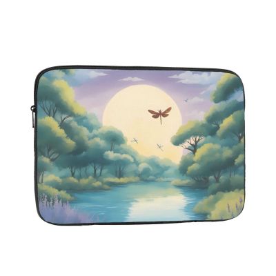 12 Inch Laptop Case Computer Sleeve Shockproof Water-Resistant Notebook Case Bag for Business Travel and Daily Use Beautiful Tree River Prints