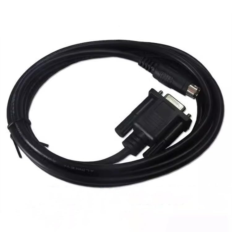 Suitable for MT6/8-HW PLC Cable MT6056i,MT6070i Touch Panel Connection E-Series S-Series H-Series N-Series 9-Hole 4-Pole S-Pole Male Plug Black Length: 3 Meter