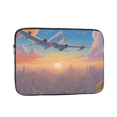 17 Inch Laptop Case Computer Sleeve Shockproof Water-Resistant Notebook Case Bag for Business Travel and Daily Use Beautiful Airplane Prints