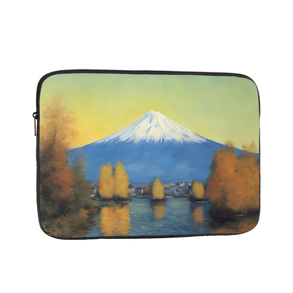 12 Inch Laptop Case Computer Sleeve Shockproof Water-Resistant Notebook Case Bag for Business Travel and Daily Use Beautiful Mt. Fuji Prints