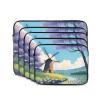 12 Inch Laptop Case Computer Sleeve Shockproof Water-Resistant Notebook Case Bag for Business Travel and Daily Use Beautiful River Windmill Prints view 2