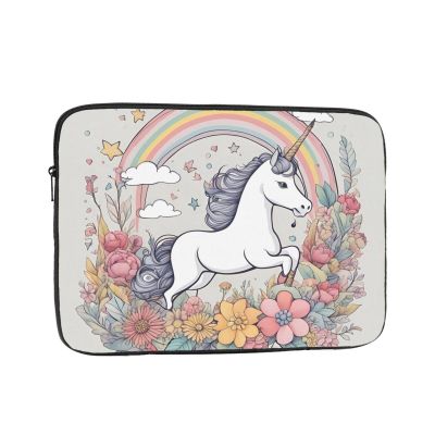 12 Inch Laptop Case Computer Sleeve Shockproof Water-Resistant Notebook Case Bag for Business Travel and Daily Use Beautiful Rainbows and Unicorns Prints