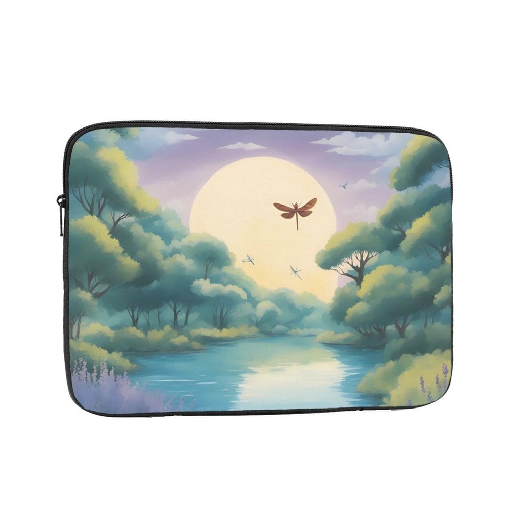 10 Inch Laptop Case Computer Sleeve Shockproof Water-Resistant Notebook Case Bag for Business Travel and Daily Use Beautiful Tree River Prints