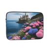 12 Inch Laptop Case Computer Sleeve Shockproof Water-Resistant Notebook Case Bag for Business Travel and Daily Use Beautiful Flowers by The Sea Prints view 1