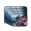 12 Inch Laptop Case Computer Sleeve Shockproof Water-Resistant Notebook Case Bag for Business Travel and Daily Use Beautiful Flowers by The Sea Prints view 2