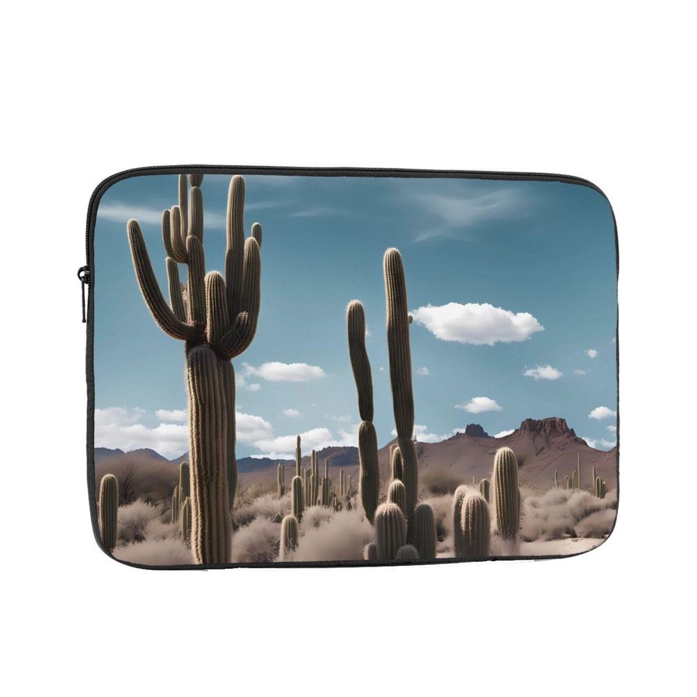 12 Inch Laptop Case Computer Sleeve Shockproof Water-Resistant Notebook Case Bag for Business Travel and Daily Use Beautiful Cactus Prints