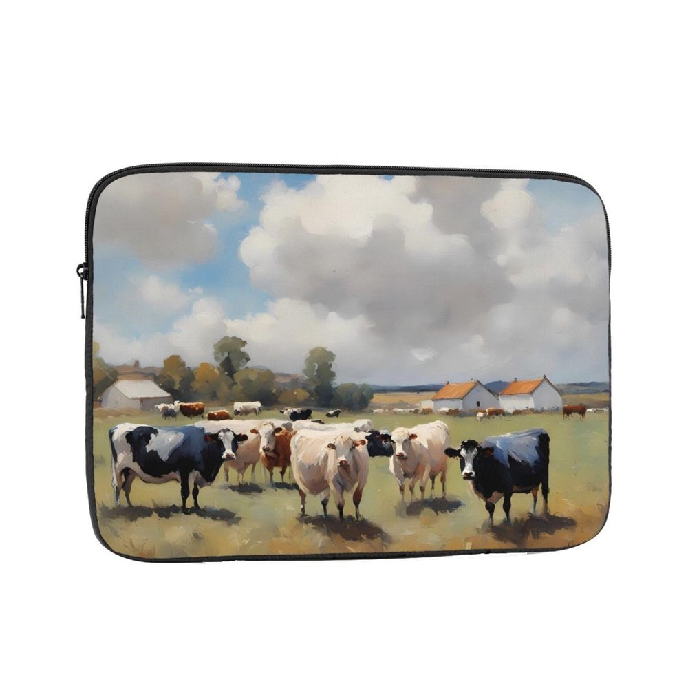 10 Inch Laptop Case Computer Sleeve Shockproof Water-Resistant Notebook Case Bag for Business Travel and Daily Use A Large Farm. Prints
