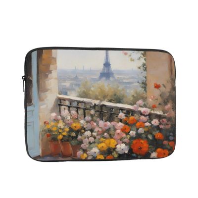 12 Inch Laptop Case Computer Sleeve Shockproof Water-Resistant Notebook Case Bag for Business Travel and Daily Use Beautiful Terrace Prints