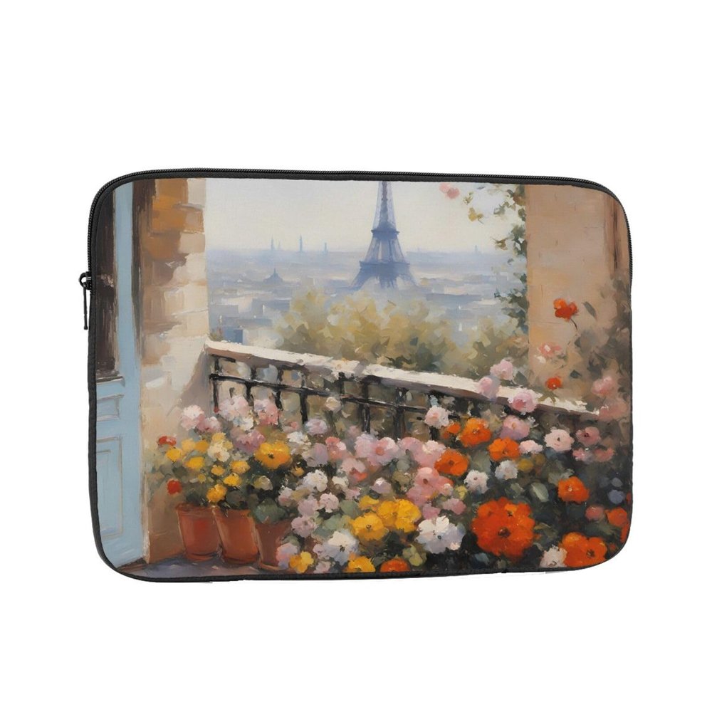 12 Inch Laptop Case Computer Sleeve Shockproof Water-Resistant Notebook Case Bag for Business Travel and Daily Use Beautiful Terrace Prints