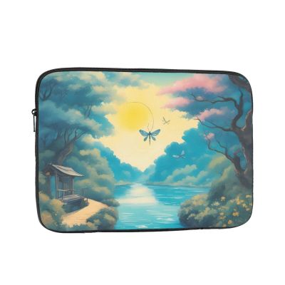 12 Inch Laptop Case Computer Sleeve Shockproof Water-Resistant Notebook Case Bag for Business Travel and Daily Use Beautiful Dragonflies Prints