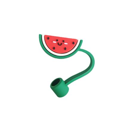 KAYNO New Cartoon dust Protection Cap Flexible Glue dust Plug Universal Glass Stainless Steel Straw 7-8mm Straw Mouthpiece ins Style