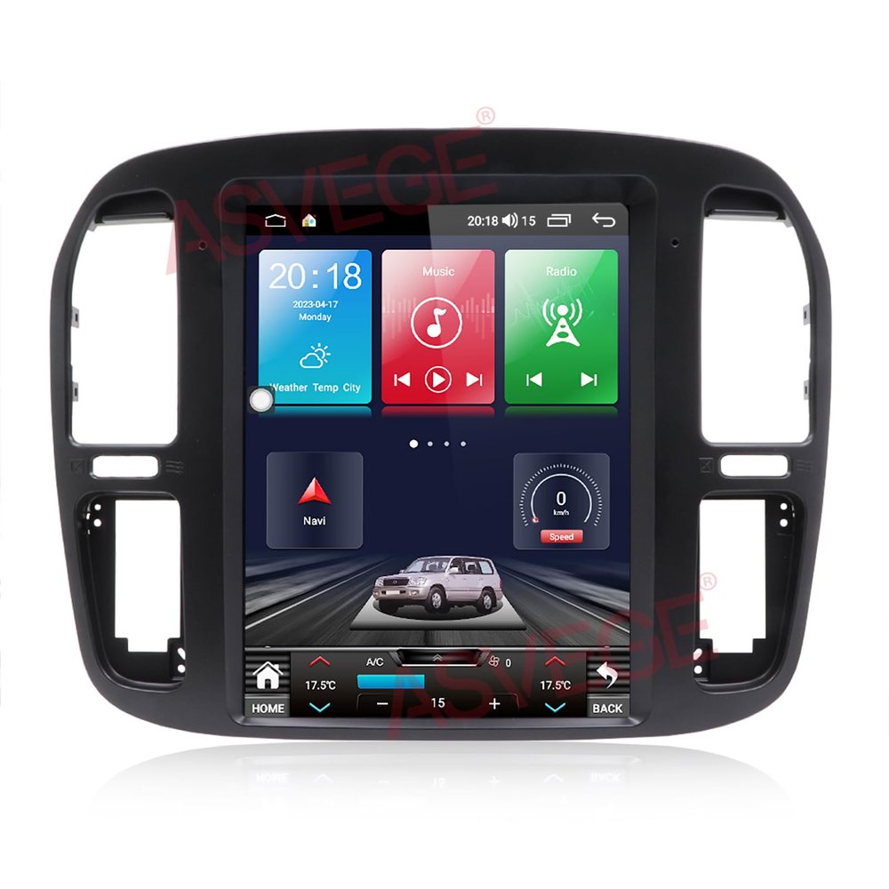 12.1 Inch Vertical Touch Screen Car Stereo for Toyota Land Cruiser LC100 1999-2002 Auto Stereo Receiver Multimedia Player GPS Navigation Head Unit 2+32GB