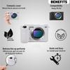 STSEETOP Camera Case for Sony ZV-E1 - Protective Silicone DSLR Skin Cover, Detachable Cage, Shockproof, Dustproof (White) view 3