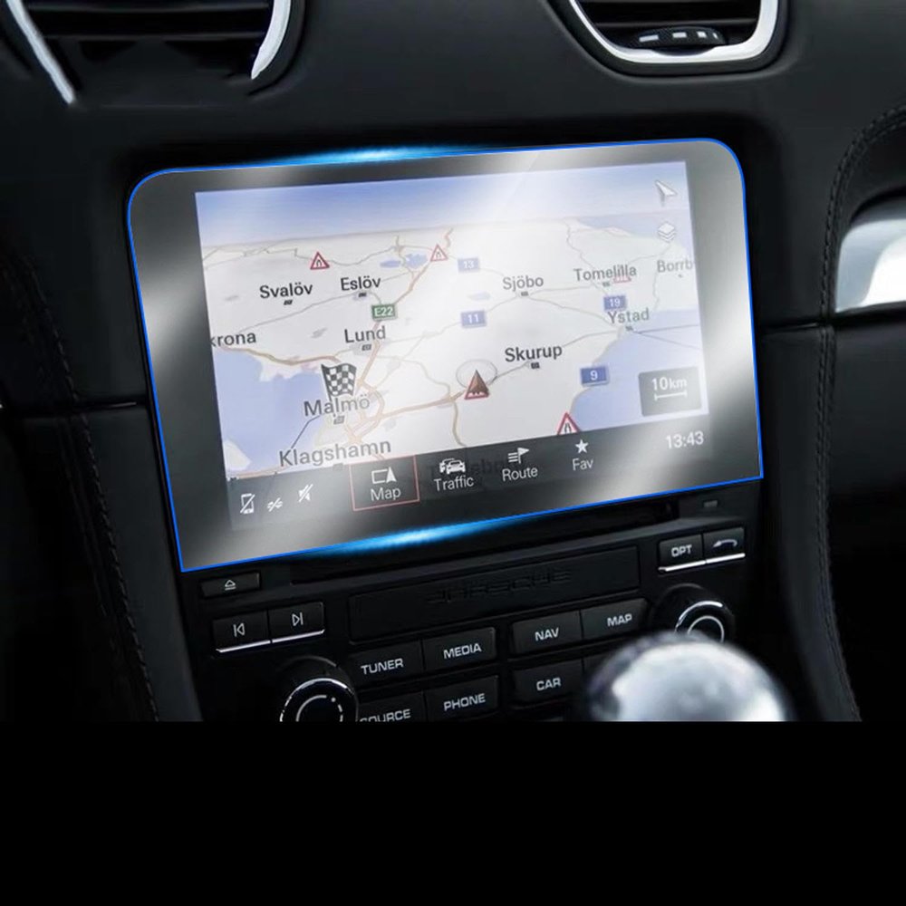 LAVIYE Car Interior Accessories Tempered Glass Navigation Screen Protector Computer Filmfor Porsche 911 718 Boxster Cayman 2016-2018