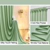 10ftx40ft Sage Green Wrinkle-Free Backdrop Drapes for Party, 8 Panels 5ftx10ft Sage Green Polyester Background Curtains Backdrop Decorations for Wedding, Birthday view 4