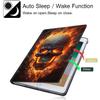 Case for Samsung Galaxy Tab A 10.1 Tablet 2019 SM-T510/T515, Multi-Angle Stand Smart Protective Cover, Shockproof Case Auto Sleep/Wake, Flaming Skull view 4