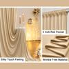 10ftx30ft Beige Wrinkle-Free Backdrop Drapes for Party, 6 Panels 5ftx10ft Beige Polyester Background Curtains Backdrop Decorations for Wedding, Birthday view 2