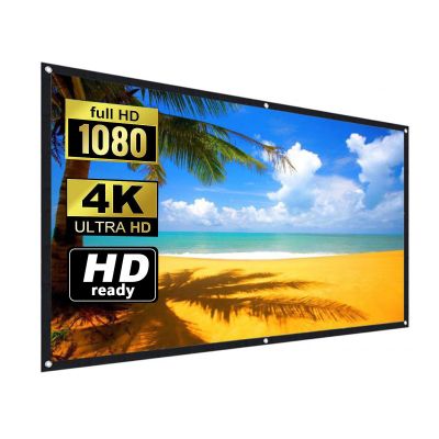 AIZYR Portable Projector Screen HD 4K Movies Projection Screen Portable with Holes Projector Screen for Home Outdoor Office Projetor,84in/186 * 105cm(16:9)