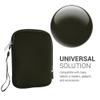 kwmobile Neoprene e-Reader Pouch Size 6" eReader - Universal eBook Sleeve Case with Zipper - Dark Green view 4