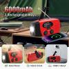 6000mAh Emergency Weather Radio, AM/FM,Hand Crank Solar,Charger,Light,SOS view 3