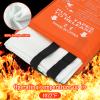 Jerify 8 Pack Fire Blanket for Home Emergency Fire Blanket 47 x 47 Inch Kitchen Fire Suppression Blanket Fiberglass Fire Blanket Flame Retardant Protection and Heat Insulation (Orange) view 3