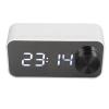 ASHATA Alarm Clock Radio with Bluetooth Speaker, Dual Alarm Digital Clocks Bedside with FM Radio, Built in Speaker, Temperature Display, Voice Broadcast, Support AUX Card (White) view 1