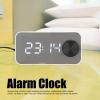 ASHATA Alarm Clock Radio with Bluetooth Speaker, Dual Alarm Digital Clocks Bedside with FM Radio, Built in Speaker, Temperature Display, Voice Broadcast, Support AUX Card (White) view 2