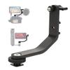 JEOZBM Camera Video Monitors L Bracket, DSLR Camera Field Monitor Tilt Arm with Hot Shoe Mounts for F5 F6 F6S S55 FW567 FW568 view 2