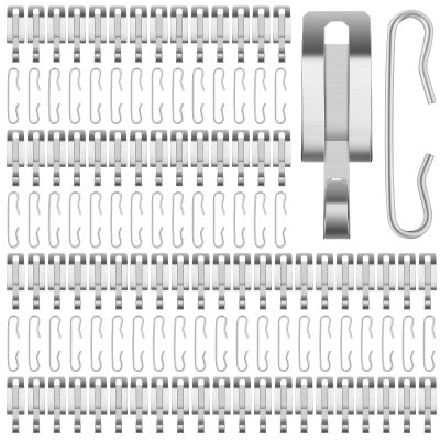Moxweyeni 192 Pieces Heat Cable Roof Gutter Clips Christmas Light Clips 1.8" De Icing Cable Xmas Light Hooks and Spacers Set Outdoor Decor
