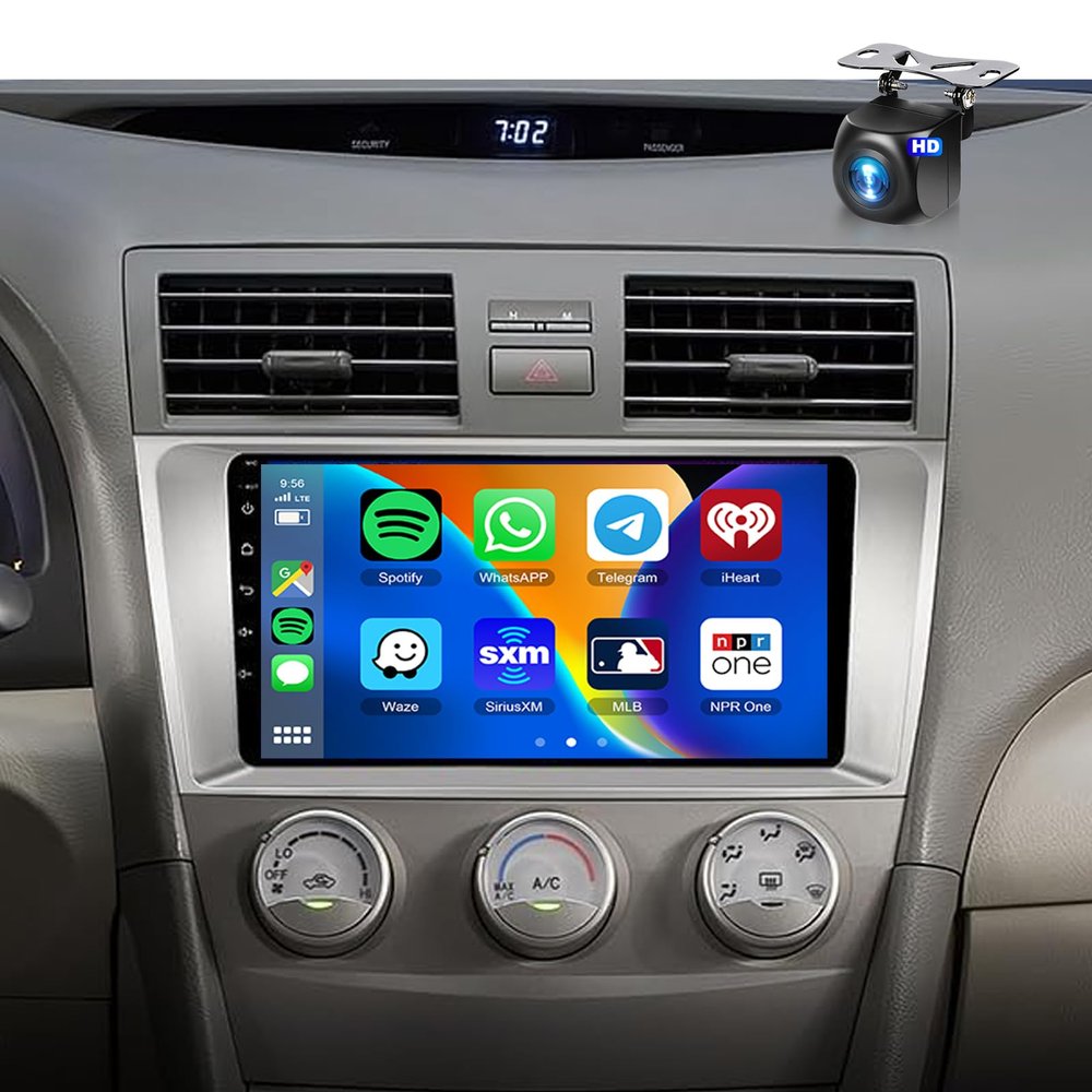 2+64G for Toyota Camry 2006 2007 2008 2009 2010 2011 Android Car Radio Stereo, Wireless Carplay Android Auto 9" Touch Screen Bluetooth Car Audio Receiver GPS WiFi Backup Camera FM/RDS SWC for Camry