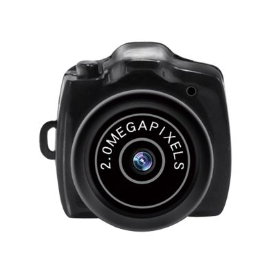 Cyrank Action Camera, HD 200 000 Px Sports Camera Small Bike Camera with Rechargeable Battery for Photos Live Streaming Vlogging