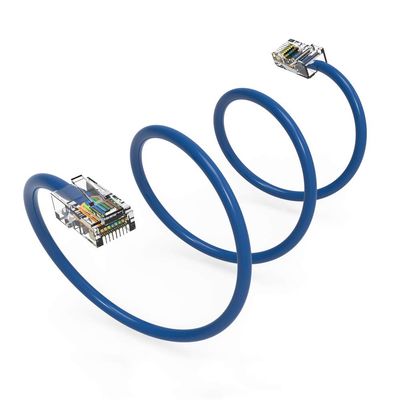 1.5Ft Cat5E UTP Ethernet Network Non Booted Cable Blue
