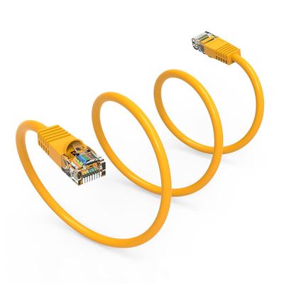 0.5Ft Cat5E UTP Ethernet Network Booted Cable Yellow