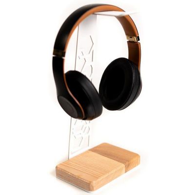 EWART WOODS Headphone Stand, Metal Headset Hanger Multi-Functional Gaming accessories, Gamer Earphones Holder, Minimalistic Headphones Organiser for Gamers, Gaming Setup accessories (Hexagon,White)