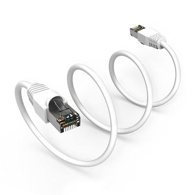 10Ft Cat6A Shielded (SSTP) Ethernet Network Booted Cable White