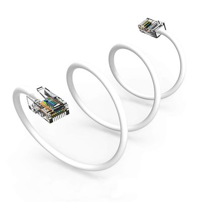 1.5Ft Cat5E UTP Ethernet Network Non Booted Cable White