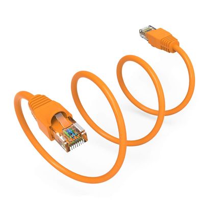 100Ft Cat6A UTP Ethernet Network Booted Cable Orange