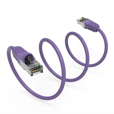 100Ft Cat5E Shielded (FTP) Ethernet Network Booted Cable Purple