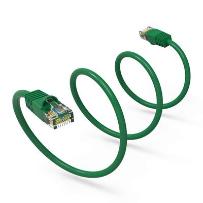0.5Ft Cat6 UTP Ethernet Network Booted Cable Green