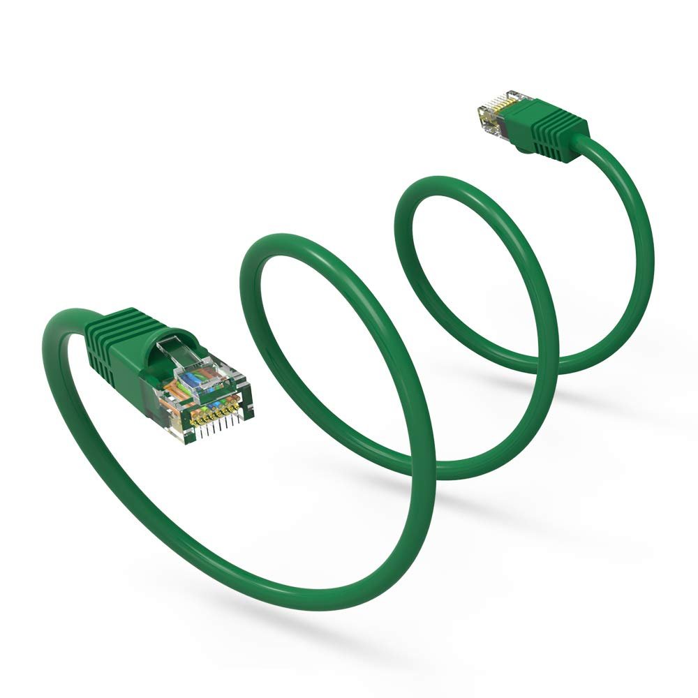 0.5Ft Cat6 UTP Ethernet Network Booted Cable Green